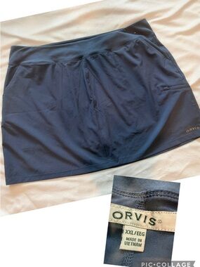 Orvis Navy Performance Skort with Side Pocket
